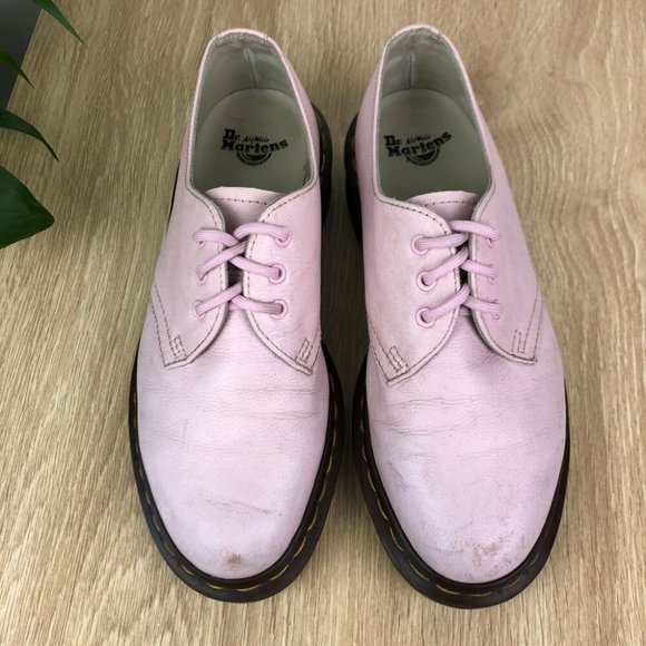 Dr. Martens Low Pastel Pink 1461 Oxford Shoes Size 37 Leather Lace Up Doc Martin - Picture 3 of 7